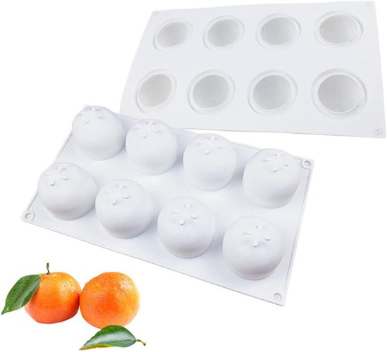 5 stuks siliconen vormen in de vorm van fruit, aardbeien