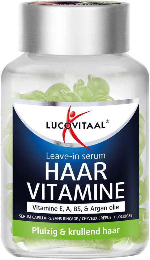 Sérum sans rinçage aux vitamines capillaires Lucovitaal pour Cheveux crépus et bouclés, capsules 25 capsules