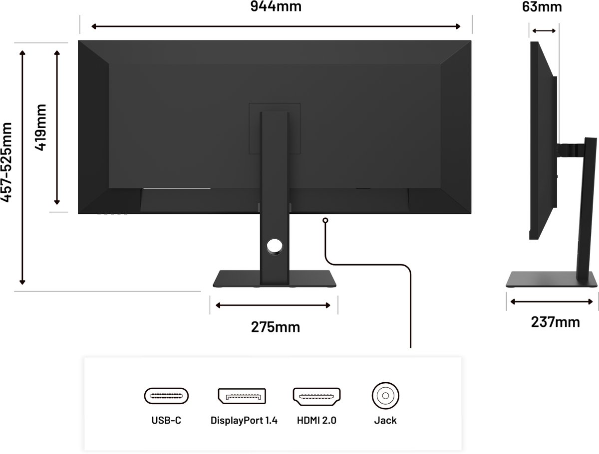 JAPANNEXT Gaming Monitor 40" IPS UWQHD (3440x1440) 144hz 1ms thumbnail 2