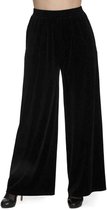 Banned - Sparkle Wijde broek - S - Zwart