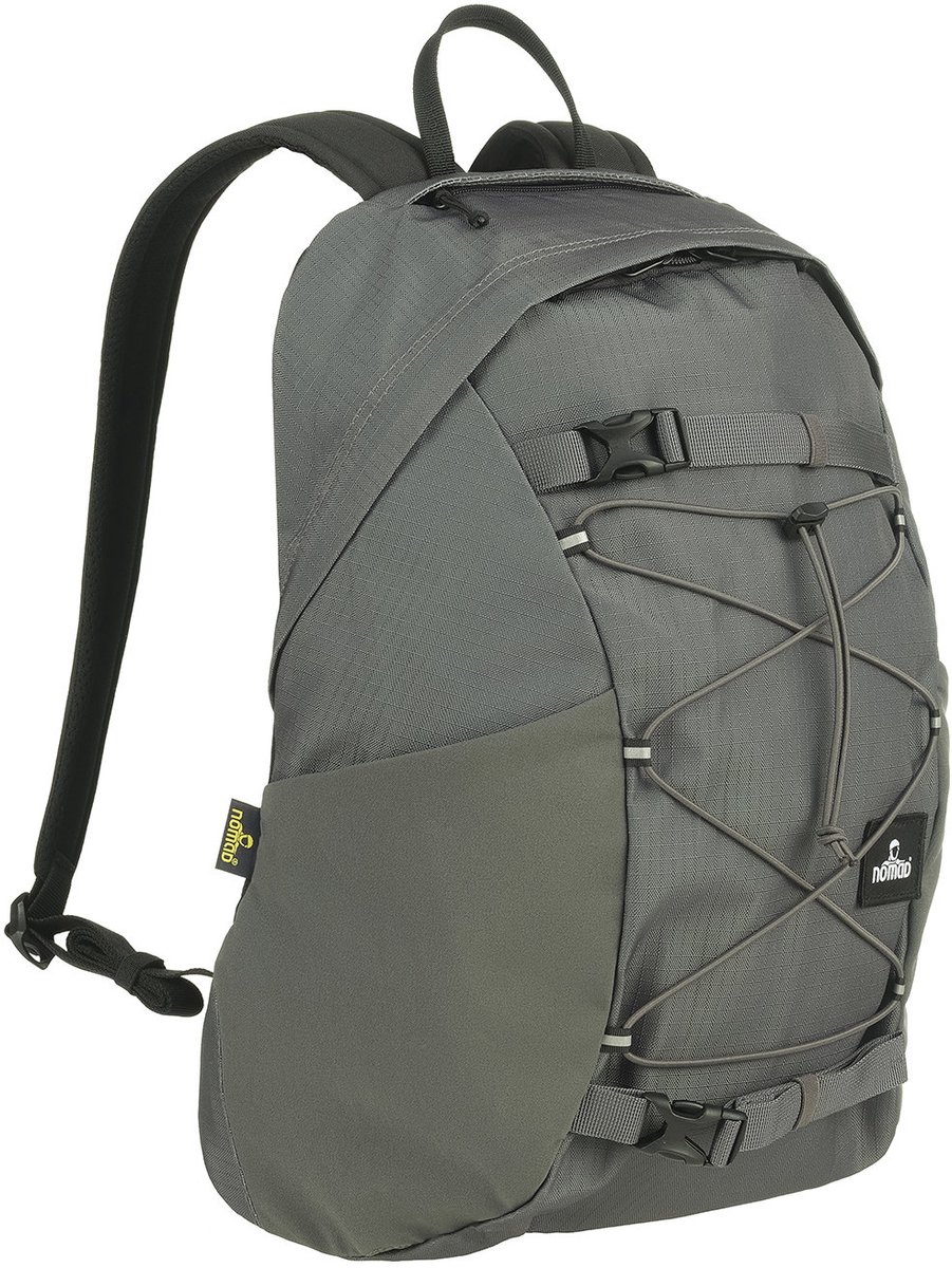 NOMAD® Torcal 16 liter Rugzak | Donkergrijs | Compacte Dagrugzak School & Werk | Laptop Rugtas 15,6 inch | 100% Gerecycled Ripstop | Lichtgewicht & Georganiseerd