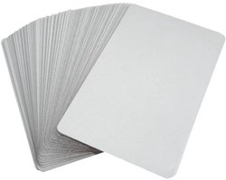 Metal Business Cards - 50 Stuks - Laser Gegraveerde Gladde Blanks - Indrukwekkende Zilver Kaarten