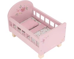 Little Dutch Poppenbed – Soft Flowers – Roze Hout