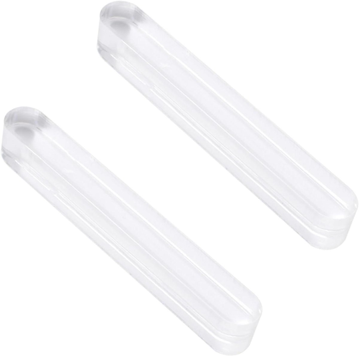 Zelfklevende kastlade trekt 2 stuks - Duwhandgrepen voor dressoir en kast - Transparant acryl - Voor glazen deuren en ramen