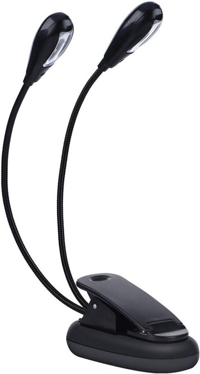 Allecto Premium - Muziekstandaard LED-lamp met clip - Nachtleeslamp voor muziekstandaard piano - 8 lichten