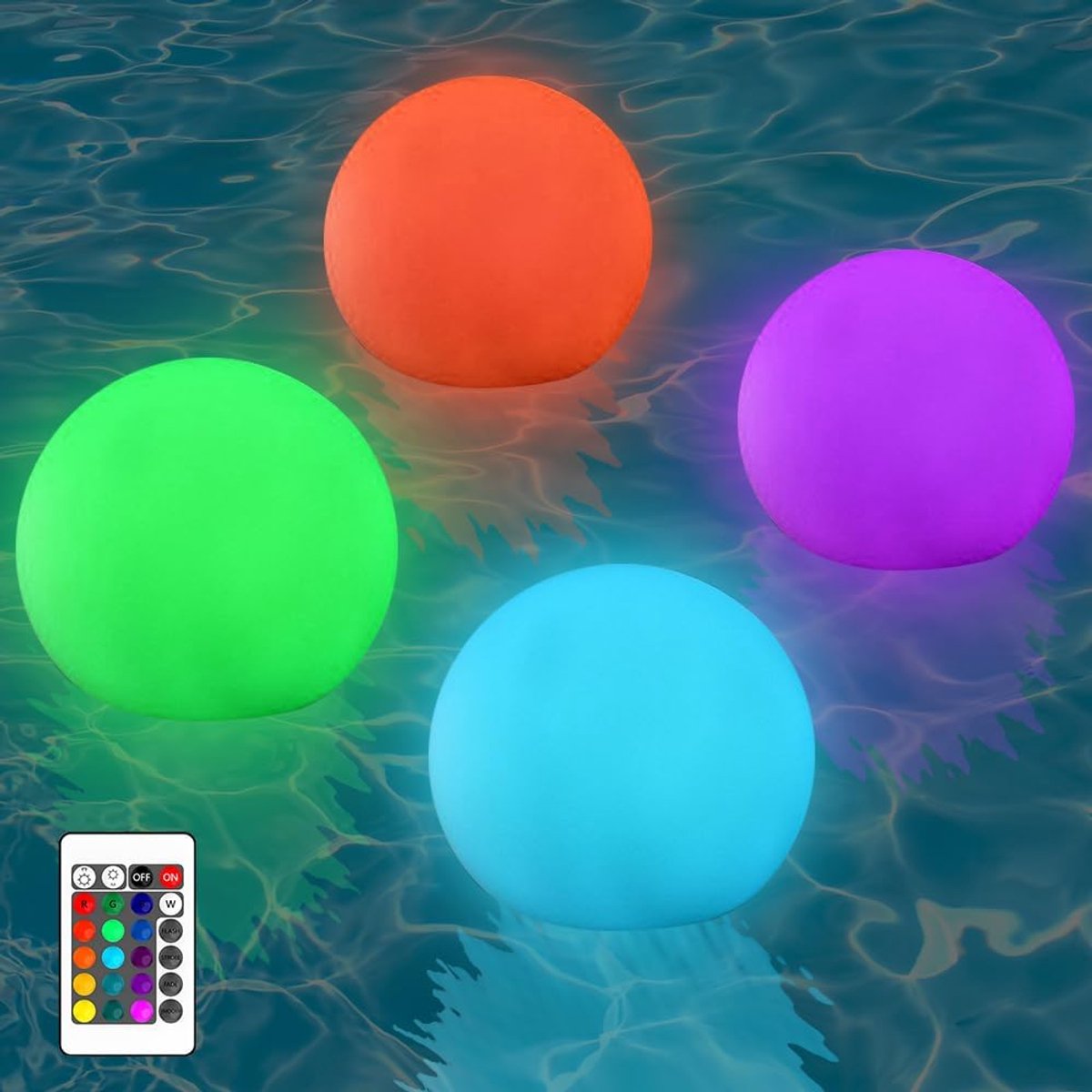 4 stuks Drijvende Zwembadverlichting Waterdichte Drijvende Lichtbal Zwembadverlichting met Afstandsbediening 16 RGB Kleuren Zwembad Lichtbal Drijvend voor Zwembad Tuinvijver 4 stuks Drijvende Zwembadverlichting Waterdichte Drijvende Lichtbal Zwembadverlichting met Afstandsbediening 16 RGB Kleuren Zwembad Lichtbal Drijvend voor Zwembad Tuinvijver