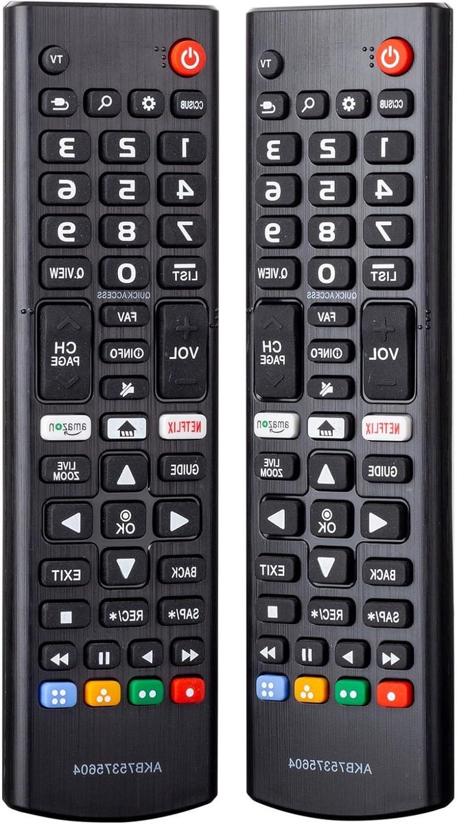 - Universele afstandsbediening voor LG TV's - 2-pack vervangende afstandsbediening - compatibel met LCD OLED QNED Nanocell - Smart TV - 4K UHD.