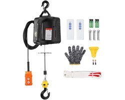 3-in-1 Elektrische Hijswerk – 500 kg Draagvermogen – 1500 W Kabel- en Draadloze Afstandsbediening – 7 m Hefhoogte – 4 m/min Snelheid – Voor Garage, Opslag en Fabriekshijsystemen