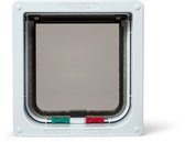 Cat Mate Afsluitbaar Kattenluik - 4 Vergrendelingsstanden - Kattenluik Met Tunnel - 19,2 x 20 cm - wit 235W