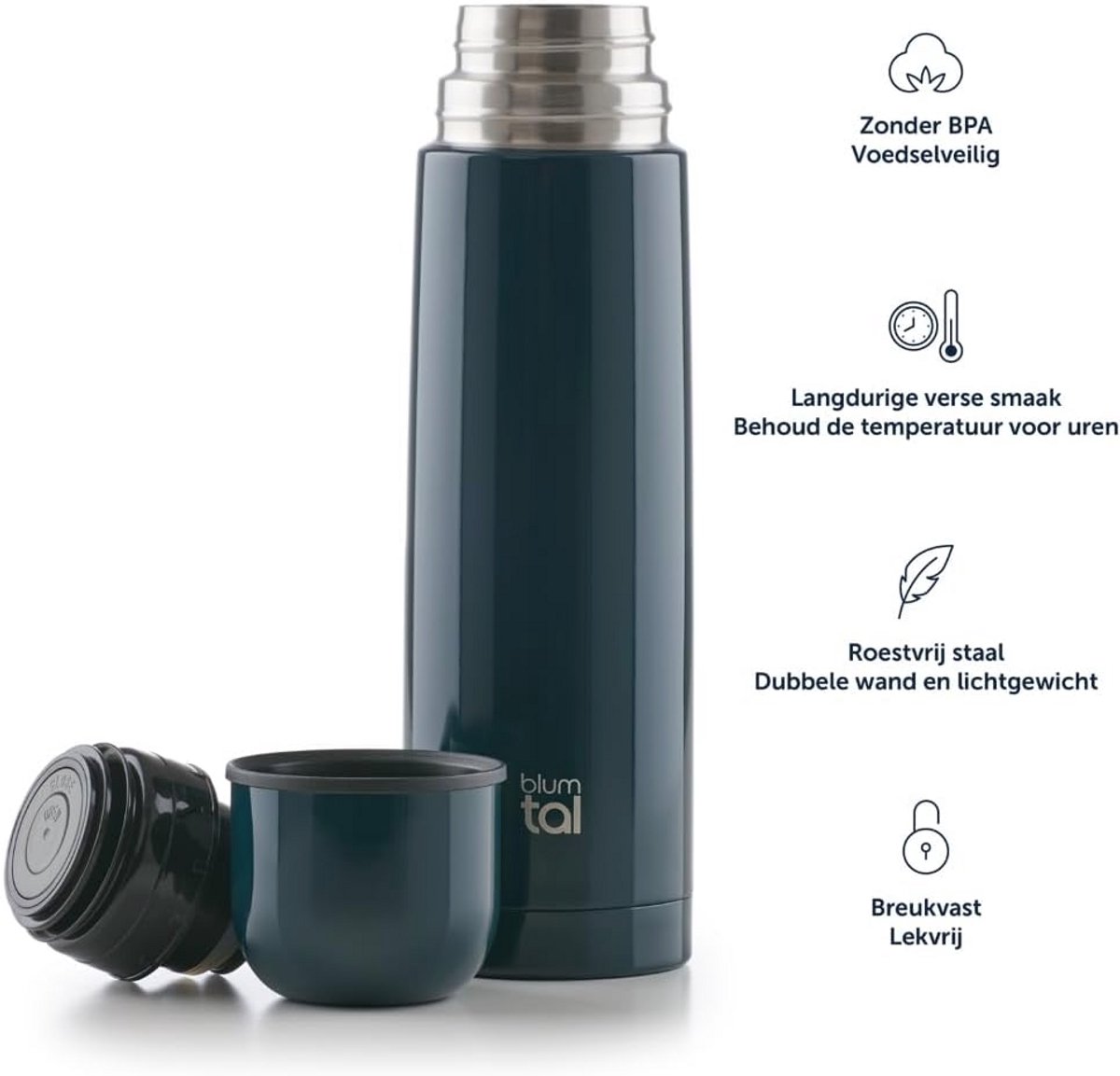 Waterdichte Thermosbeker - 700 ml - Duurzame Meeneembeker voor Koffie & Thee - Roestvrij Staal — cadeau in Koken & Dineren - foto 5