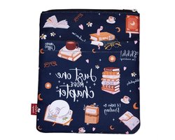 Allecto Plus - Boekhoes met rits en voorvak voor paperback boeken - Boekomslag voor 38 x 20 cm - Leuke geschenken voor boekenliefhebbers