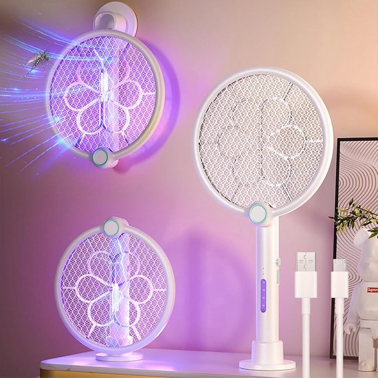Elektrische vliegenmepper – Oplaadbare insectenverdelger – Muggenmepper ...