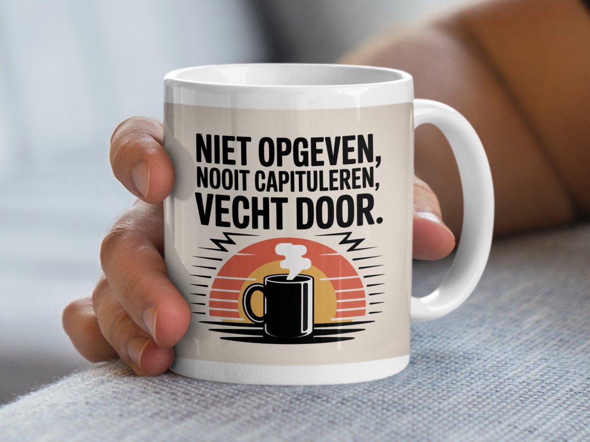 Motivation Mok, Inspirational Cadeau, Niet Opgeven Mok, Vecht Door Mok, Cadeau voor Zware Tijden, Steun Mok