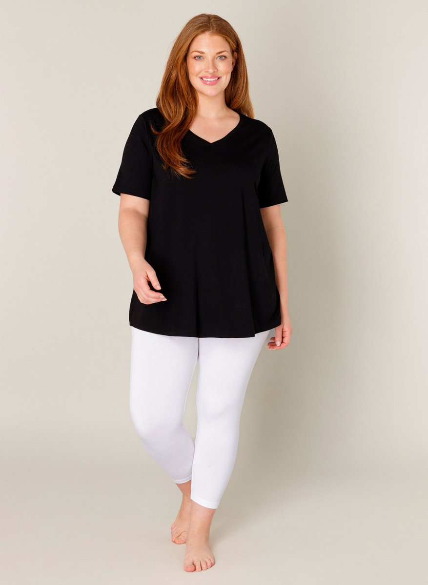 BASE LEVEL CURVY Audrey Legging - White - maat 0(46)