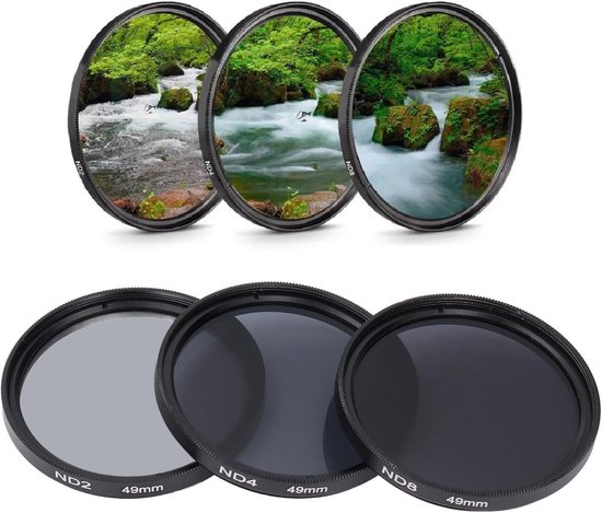 ND-filterset ND2 ND4 ND8 – 49mm – HD multi-layer coating