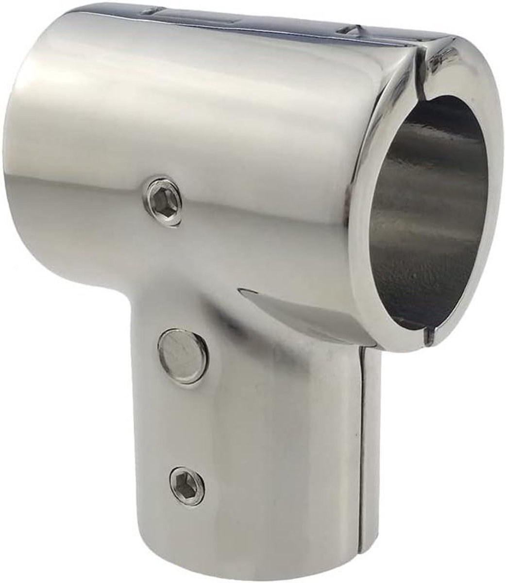 Marine Boot Leuning Fittings 25mm 90 Graden Dek Hand Rail Connector Tee/T Split Tube Connector 316 Rvs Jacht Vervanging Hardware - Bootaccessoires Meer Gebruikt - Duurzaam en Stevig