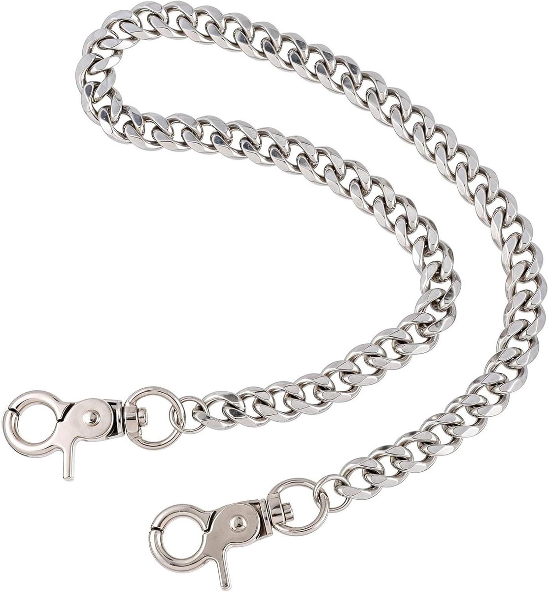 Ronte® - Wallet Chain van 50 cm roestvrijstaal met Karabijnhaak voor Heren met Broeken Portemonnee Schlüsselhanger