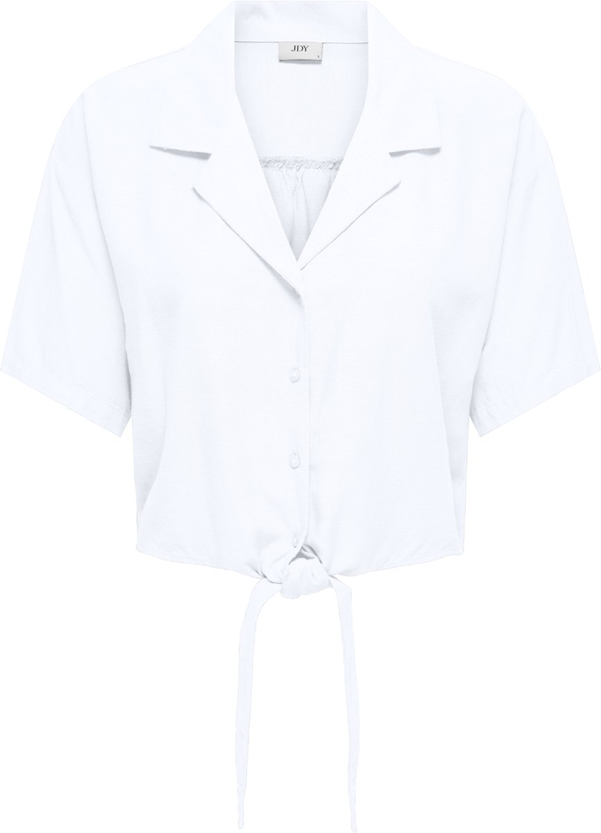 JDY - JDYCAYA LINEN S/S KNOT SHIRT WVN DIA - Dames - Blouses