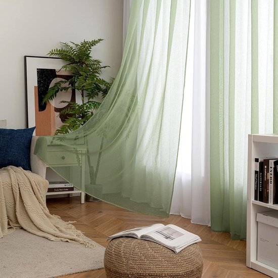 Deconovo Gordijnen met Plooienband Transparant - Reflecterend, UV-Werend en Wasbaar - voor Woonkamer en Slaapkamer, 140×229 CM, Wit, 2 Panelen Deconovo Gordijnen met Plooienband Transparant - Reflecterend, UV-Werend en Wasbaar - voor Woonkamer en Slaapkamer, 140×229 CM, Wit, 2 Panelen