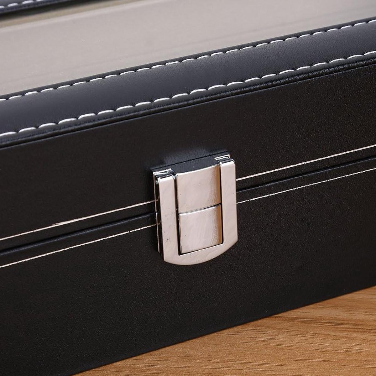 Allecto Plus - Horlogeopslag van hoogwaardig leer met fluwelen interieur - Horloge-organizer voor huisdecoratie en veilige opslag