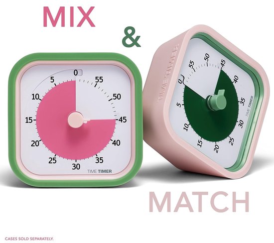TIME TIMER Home MOD - 60 Minutes Visual Countdown Timer Home Edition - for Homeschooling, Study Aid, Kids Countdown Timer and Quiet Operation Meetings (Peony Pink