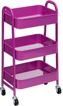 SPACEKEEPER 3-laags trolley-opslagwagen op wielen, opbergrek voor was-, badkamer SPACEKEEPER 3-laags trolley-opslagwagen op wielen, opbergrek voor was-, badkamer