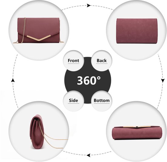 Burkely - Wit - Leer - Bruiloft Clutches