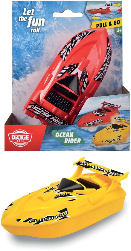 dickie pull & go ocean rider speedboot - | bol