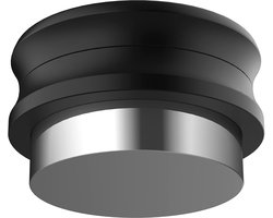 Normcore 53,3 mm tampon de pression - Distributeur de poudre de café - Base plate 53,3 mm tampon - Tampon à expresso en acier inoxydable avec tapis en aluminium