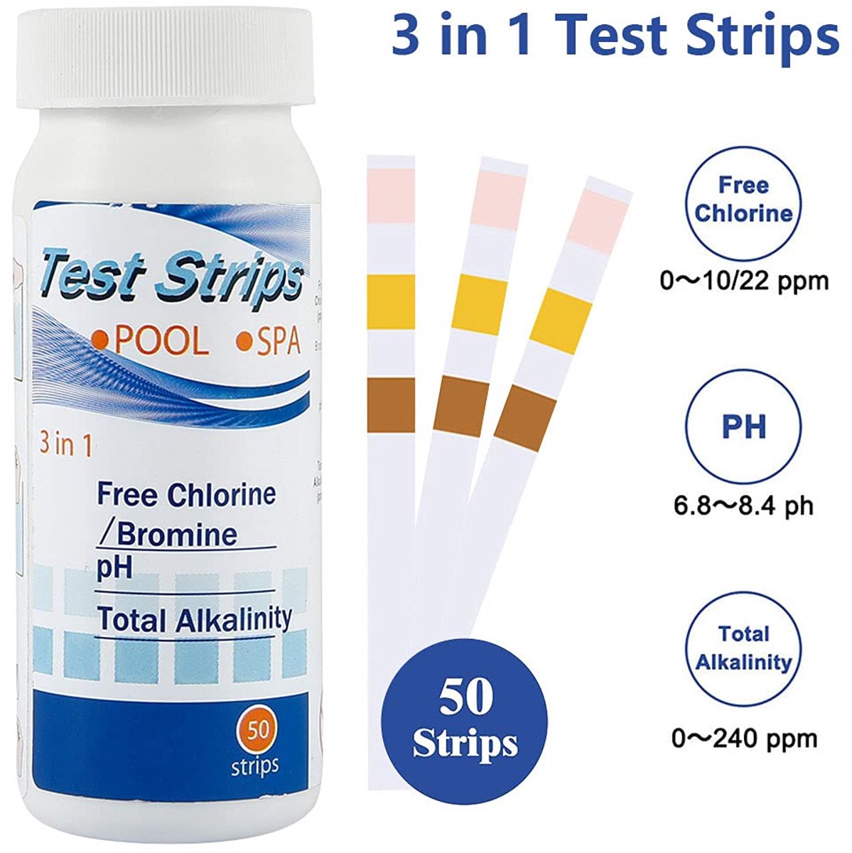 Aquacheck Teststrips Chloor en pH Zwembad 50 Stuks kopen? ✔️ Tot 76% korting