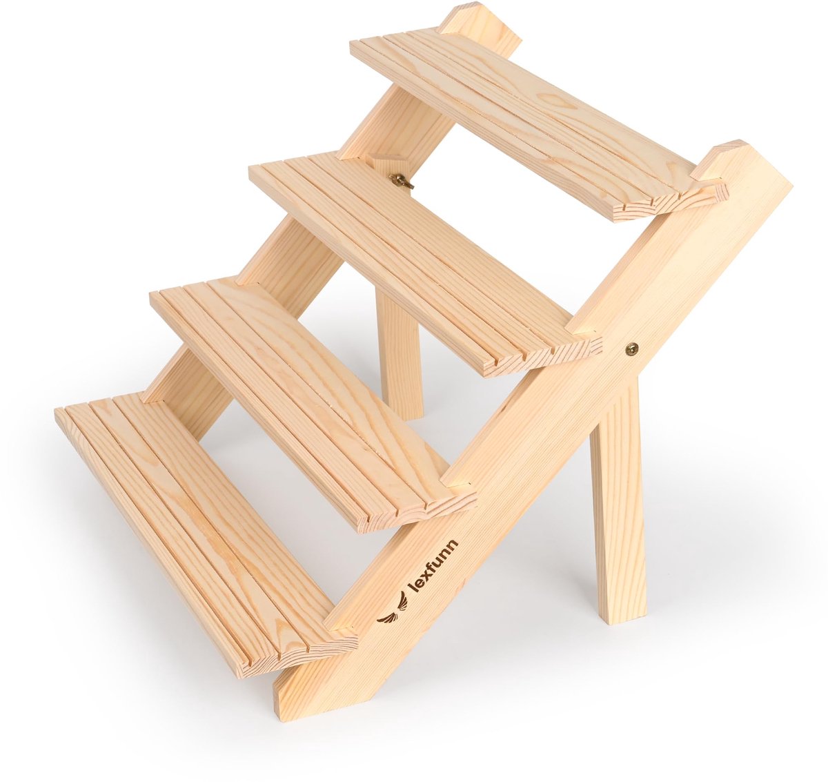 LEXFUNN houten sieradenstandaard, voor oorbellen, 3/4 niveaus (4 niveaus)