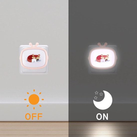 RFWR® Nachtlampje voor Kinderen met Schemersensor - LED Muurlamp in Dierenontwerp voor Slaapkamer en Hal van RFWR — afbeelding 4
