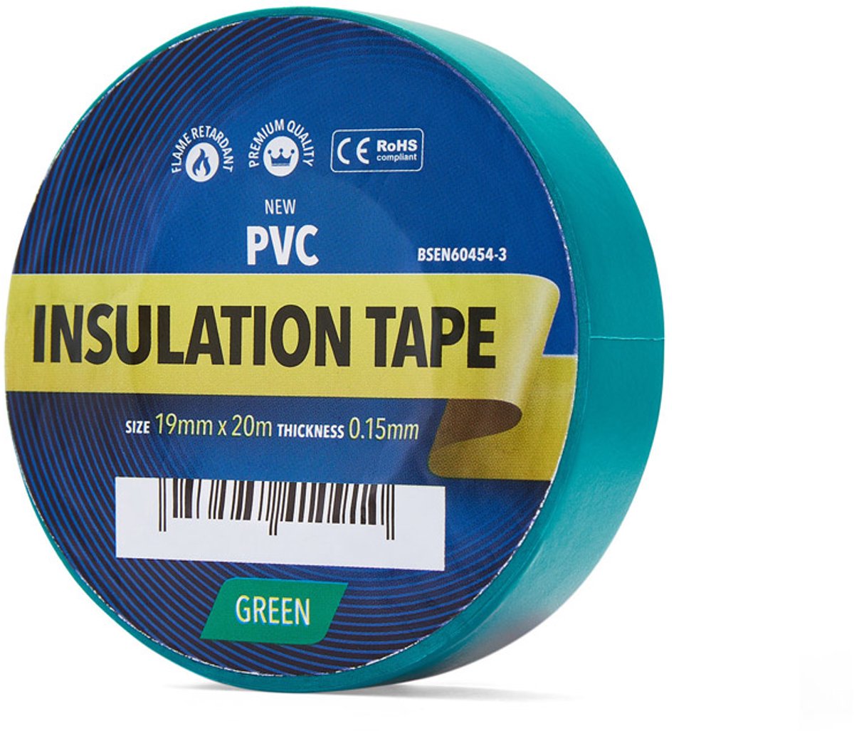 YellowBand Premium PVC Isolatietape 19mm x 33m Groen