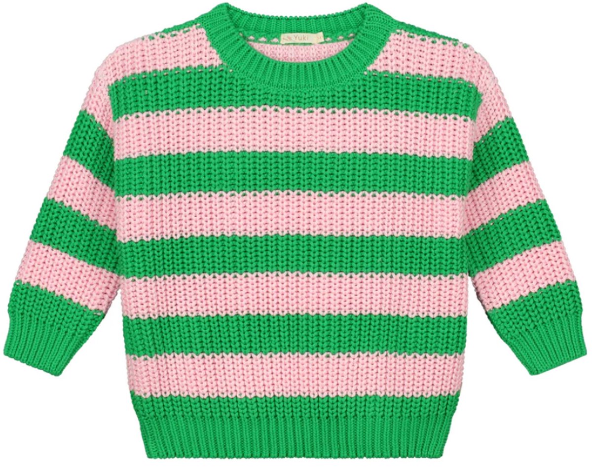 YUKI GEBREIDE TRUI - SPRING STRIPES-11-12 jaar