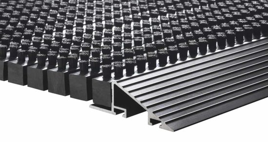 Tapis de brosse Ikado noir - 40 x 60 cm