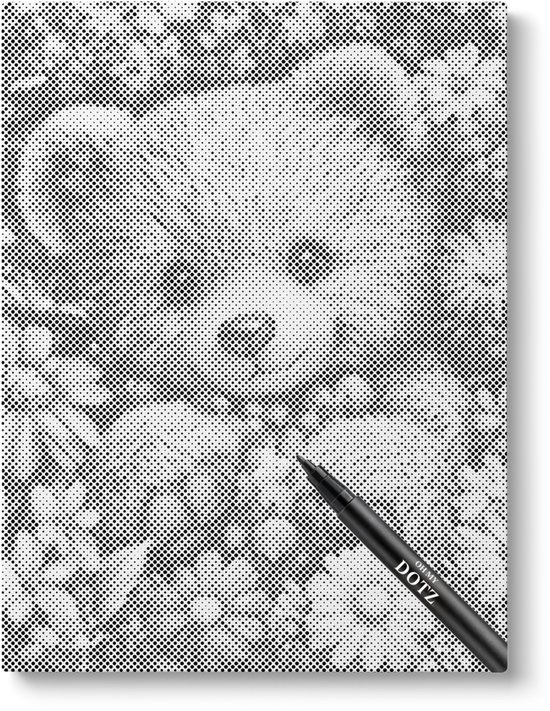 Ours avec des fleurs | Peinture par points | 30x40cm | Toile lâche | Peinture au Diamond et Peinture par numéro alternative | Peinture en pointillé | Cadeau