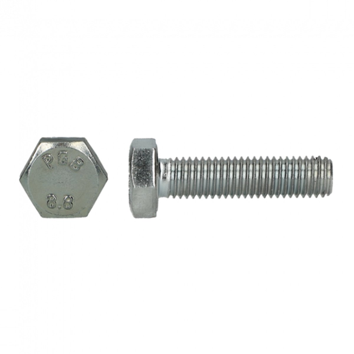 Zeskanttapbout 8.8 DIN 933 M 6x10 Zn - 200 stuks
