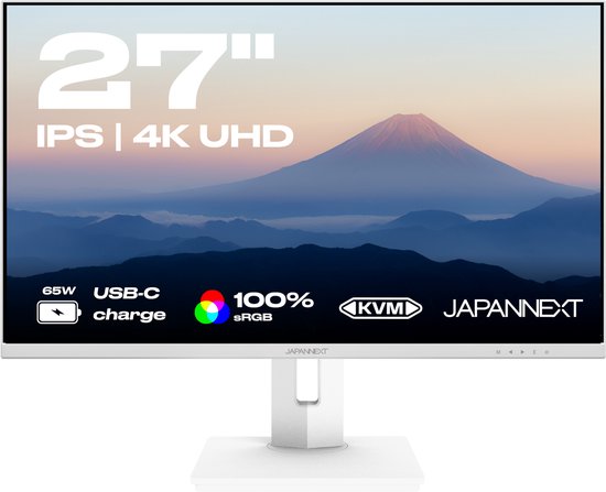 Bureaumonitor 27'' inch 4K UHD 60 Hz JN-IPS27UHDR-C65W-HSP-W