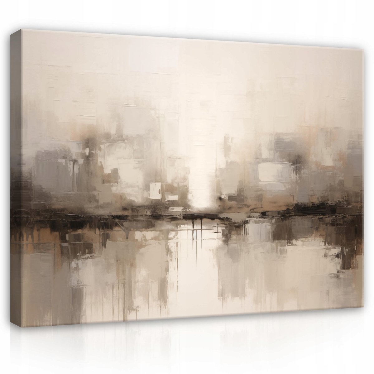 WALLARENA Canvas schilderij - 100x70 cm - abstracte wanddecoratie voor slaapkamer en woonkamer XXL modern multikleurig