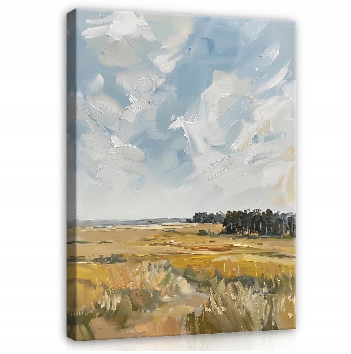 WALLARENA Canvas schilderij - 60x40 cm - schilderij van een natuur landschap, perfect voor de slaapkamer of woonkamer multikleurig