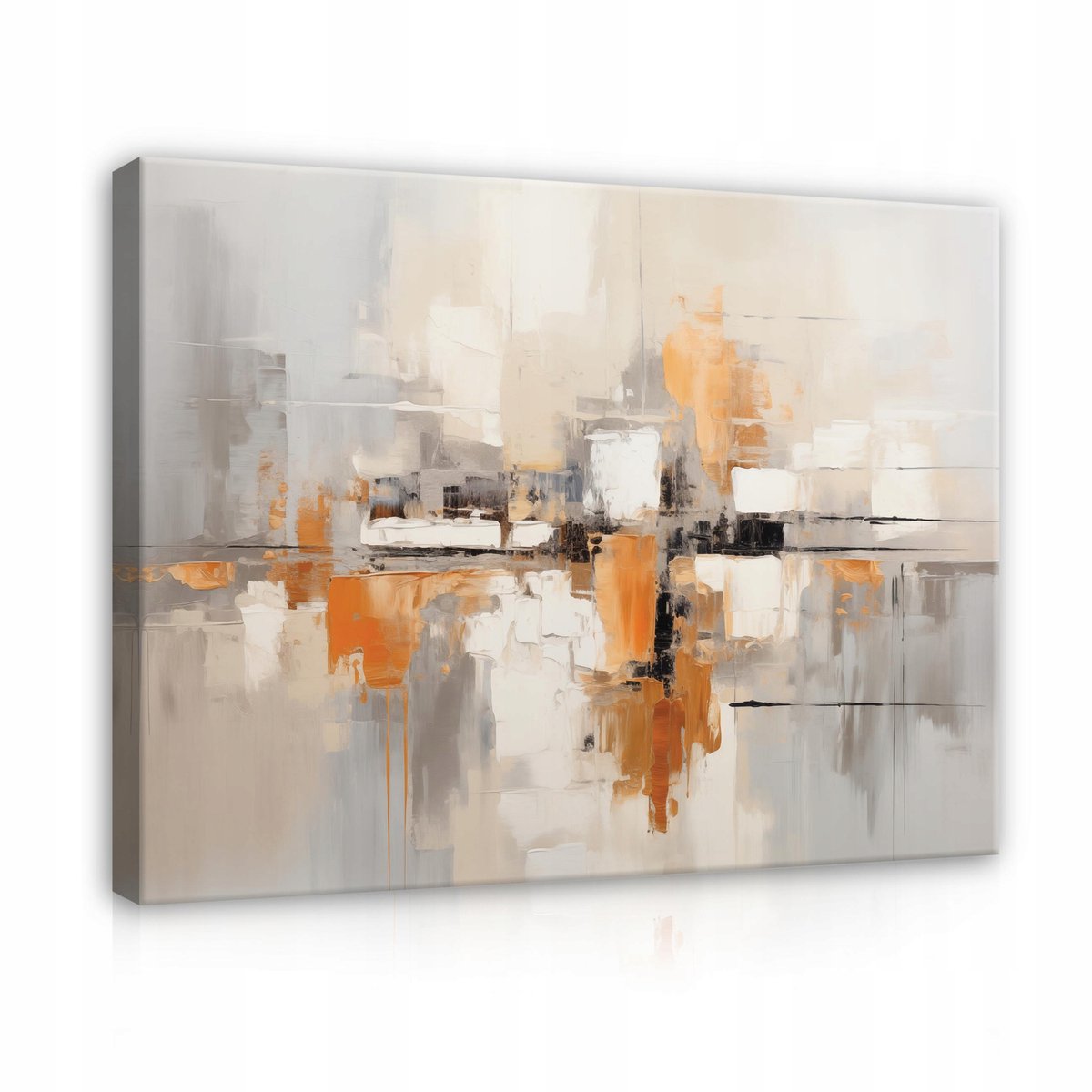 WALLARENA Canvas schilderij - 120x80 cm - moderne abstracte muurdecoratie voor de woonkamer en slaapkamer multikleurig
