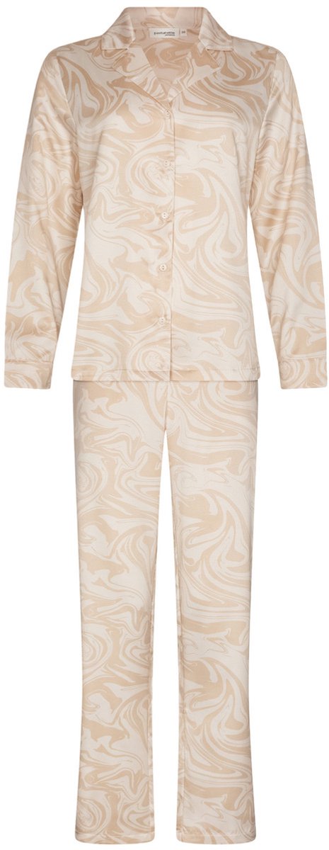 Pastunette Premium - Pyjama - Eternal - Satijn - Beige - Doorknoop