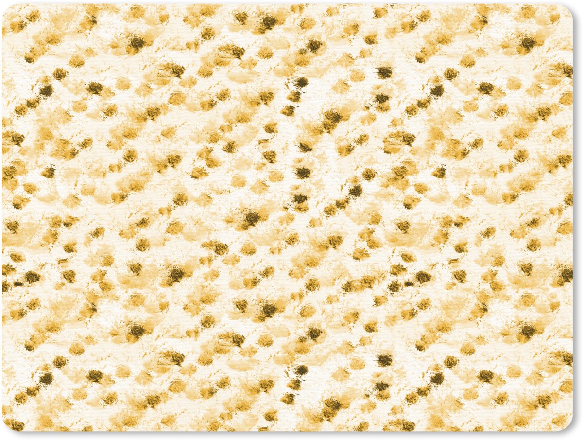 Muismat 23x19 cm - Mousepad Olie - Verf - Texturen - Beige - Muismatten