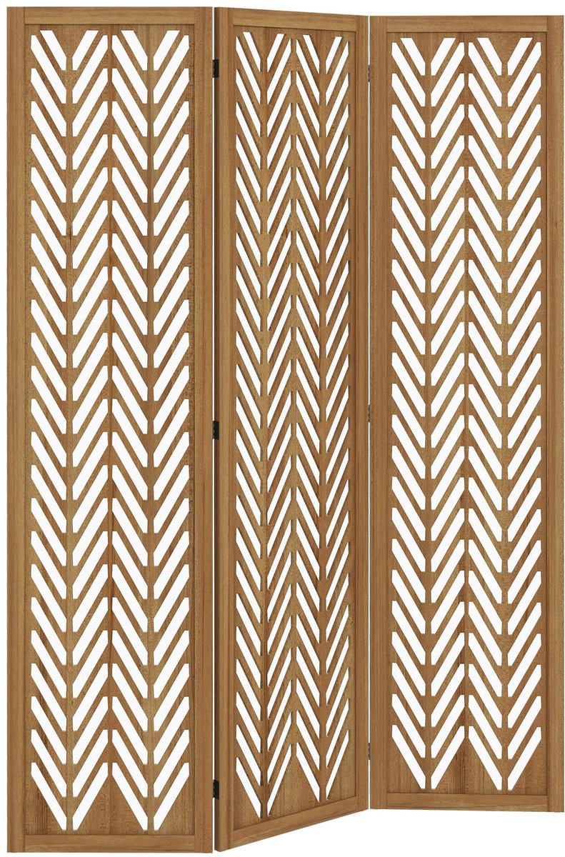 HOMCOM-Room Divider-120x170x1.7cm-Paulownia hout-Bruin