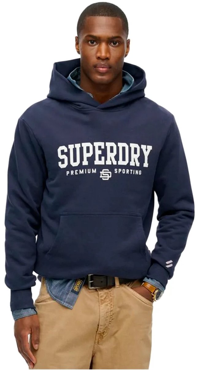 Superdry Core Sport Hoodie Heren Hoodies Marineblauw