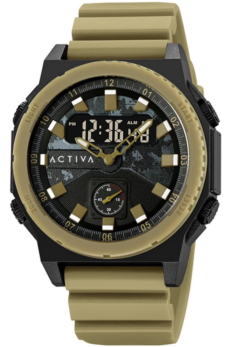 Activa X Invicta DIGITAL ESSENTIALS ACW2355-002 Heren Horloge - Waterdicht - Digitaal - Quartz Uurwerk - Plastic met zwarte Wijzerplaat - 47mm
