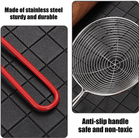 Vergiet Zeef Keuken Zeef Roestvrij Staal Pasta Voedsel Mesh Vergiet (22.5CM