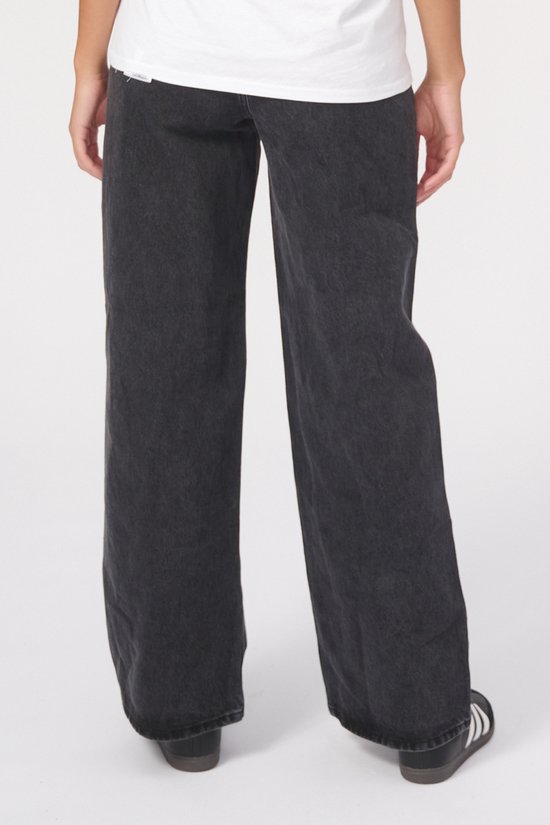 The Original Performance Wide Jeans - Wijde Spijkerbroek Dames - Gewassen Zwarte Denim - Hoge Taille
