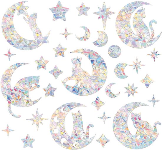 Statische raamsticker regenboog kinderkamer