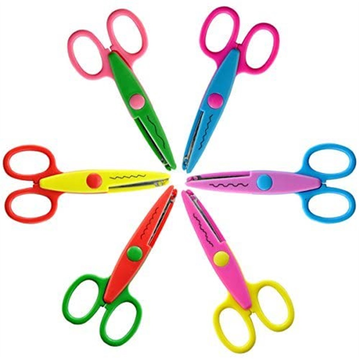 Ynkkvre-6-delige Decoratieve Knutselscharen Set – Patronenscharen voor Scrapbooking, Kaarten & Foto's – Veilig voor Kinderen & Creatief voor Volwassenen